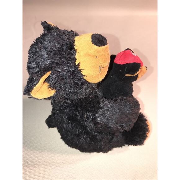 Great Smoky Mountain Plush Black Bear with Red Ribbon Stuffed Animal 10” - Picture 2 of 7